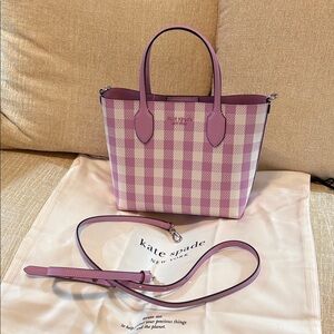 Kate Spade Lavender Checkered Tote